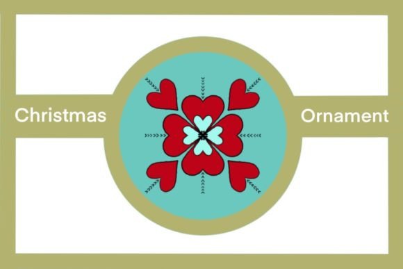 Blue Round Christmas Ornament: Premium Illustrations