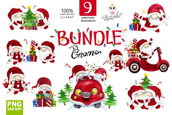 Bundle Christmas Gnome: Festive Illustrations for Brands