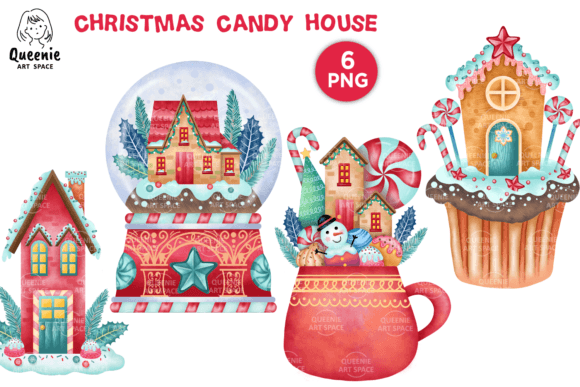 Christmas Candy House Holiday Illustrations Review