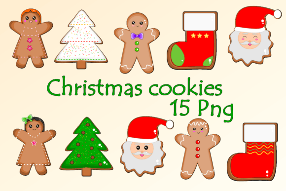 Christmas Cookies Clipart 15 Png: Festive Illustrations