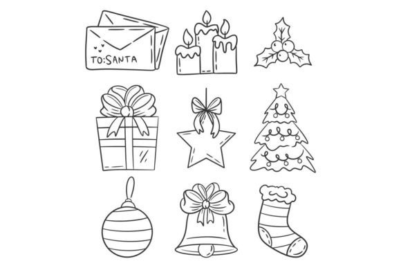 Christmas Decoration Element Set: Premium Illustrations