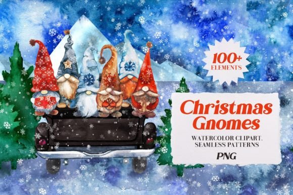 Christmas Gnomes Clipart: Watercolor Illustrations Review