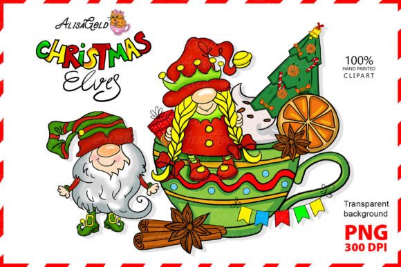 Christmas Gnomes & Trees: Festive Illustrations