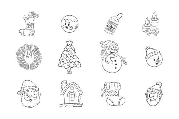 Christmas Icons New Year Decoration Illustrations Review