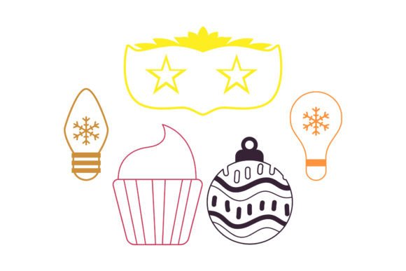 Christmas Ornament Party: Festive Illustrations for Crafts