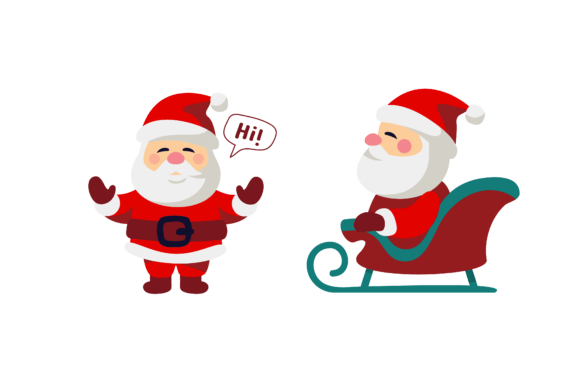 Christmas People Santa: Festive Illustrations for Brands
