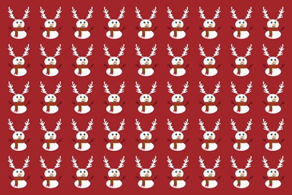 Christmas Red Background with Snowman Illustrations Review