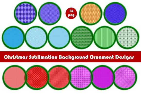 Christmas Sublimation Background Ornamen Illustrations