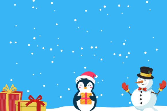 Christmas Winter with Pinguin: Fresh Illustrations