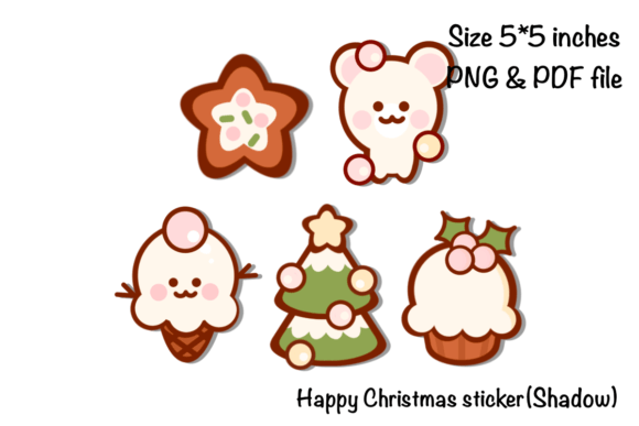 Happy Christmas Sticker: Premium Illustrations for Festive Blogs