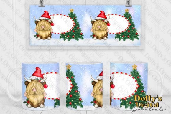 Review: Christmas Highland Cow Gnome Mug Wrap Illustrations