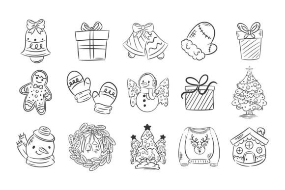 Review: Hand Drawn for Coloring Christmas Icons