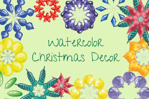 Watercolor Christmas Decor: Illustrations for Festive Branding